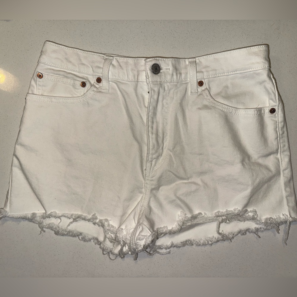 Levi's 501 High Rise White Women's Shorts